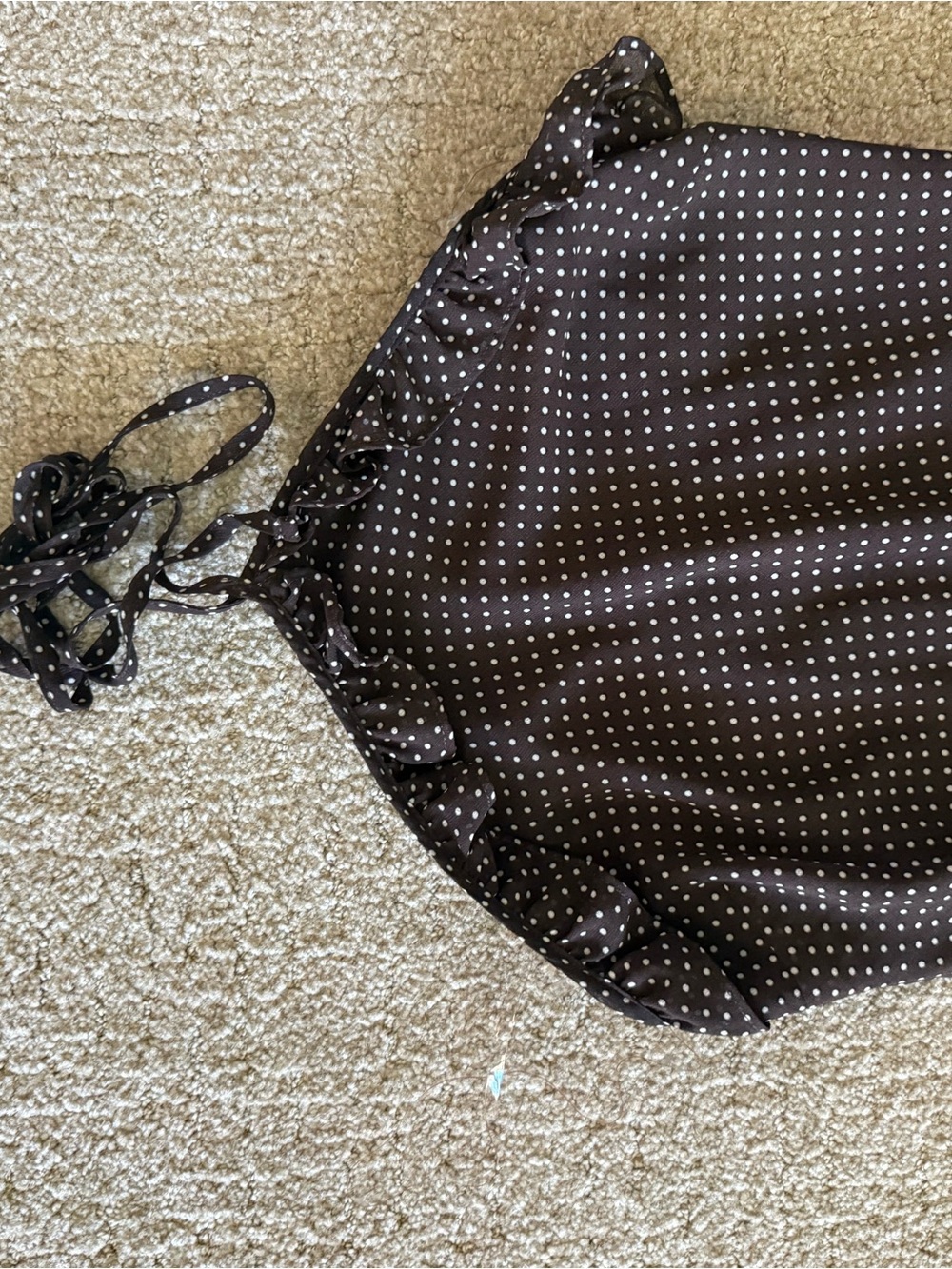 wild fable Chocolate Brown Polka Dot Maxi Dress with Ruffles